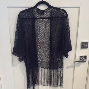 Kardashian Kollection Black Lace Cover-Up